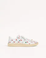 Valentino Royco Sneaker In Nappa Calfskin With Cherryfic Pattern